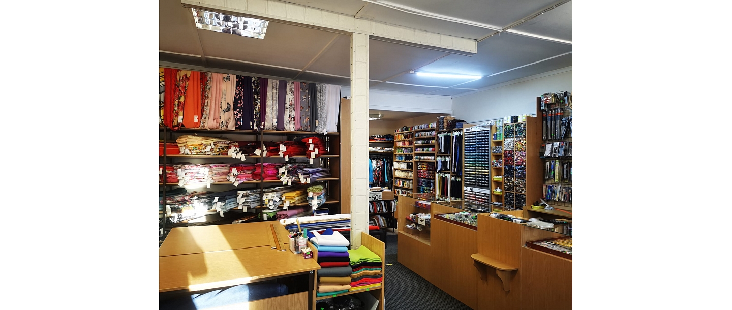 Kameja, fabric, blinds shop in Alūksne 