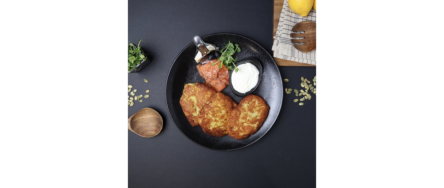 Картофельные оладьи с лососем — классика с изысканным вкусом
