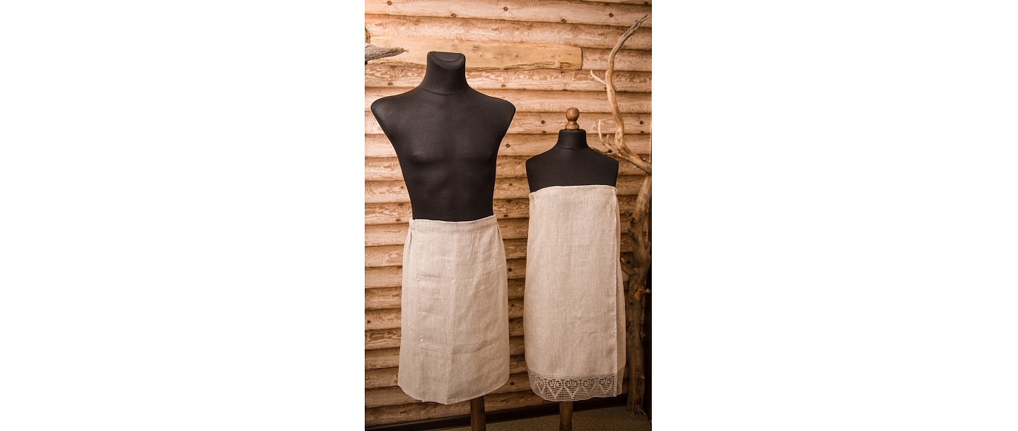 Set of sauna skirts for men, sauna dress for women