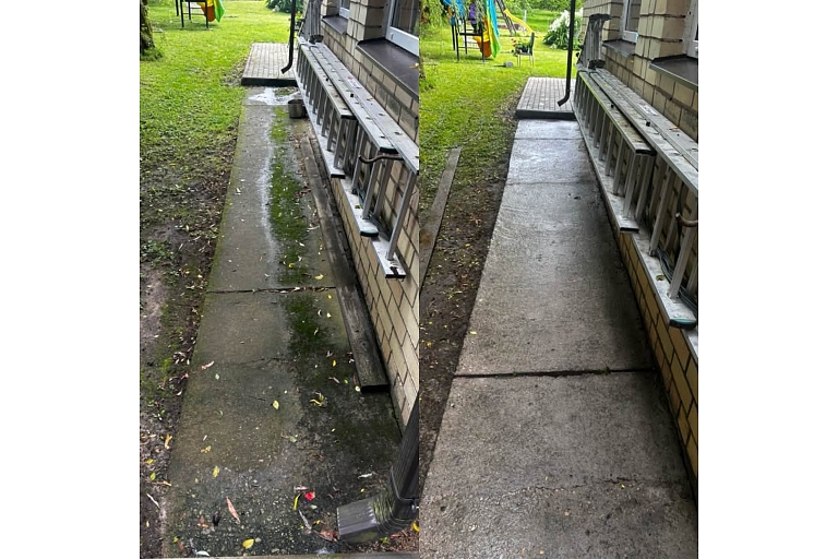Concrete surface cleaning