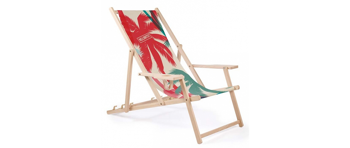 Beach chair with print