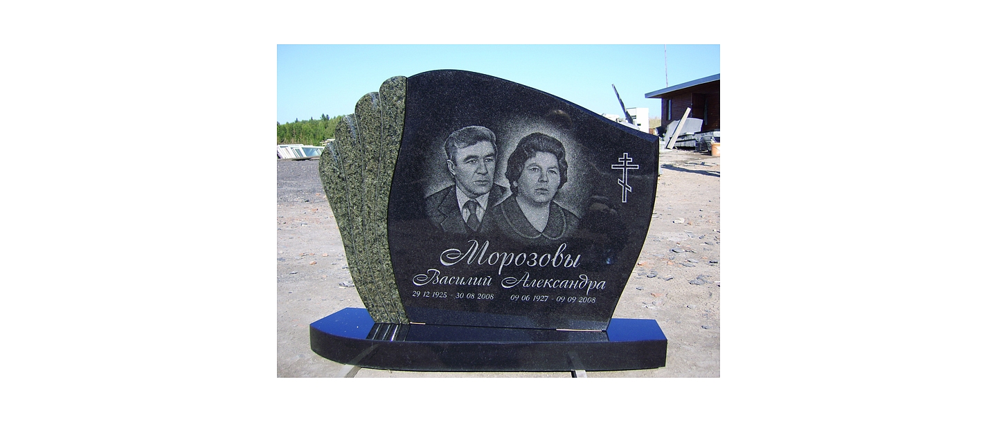 Granite monuments. Production of stone enclosures and benches