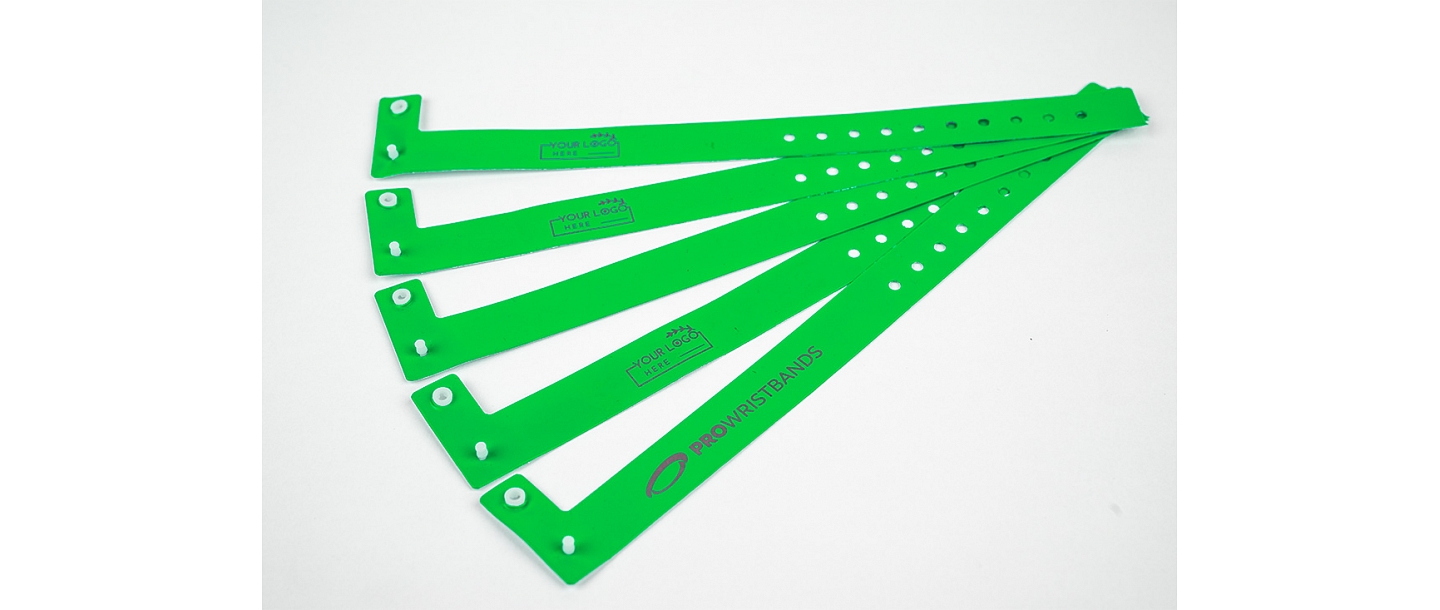 L-shaped Vinyl Wristbands with print