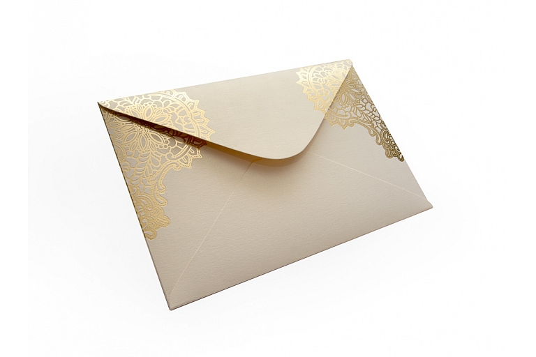 Envelope with foil