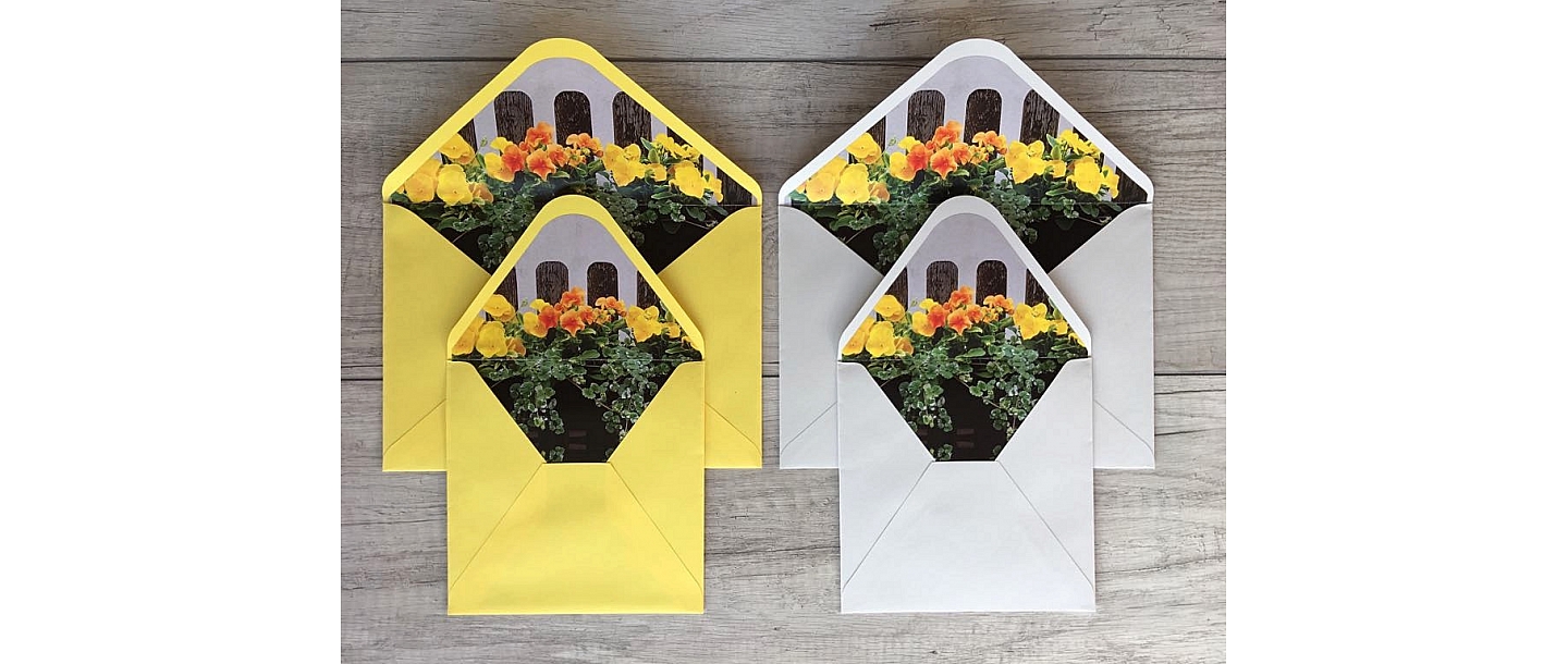 Envelope with lining