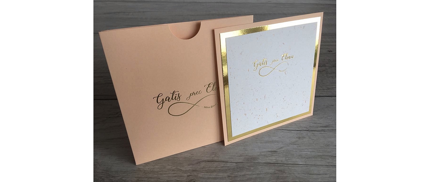 Wedding invitation, foil