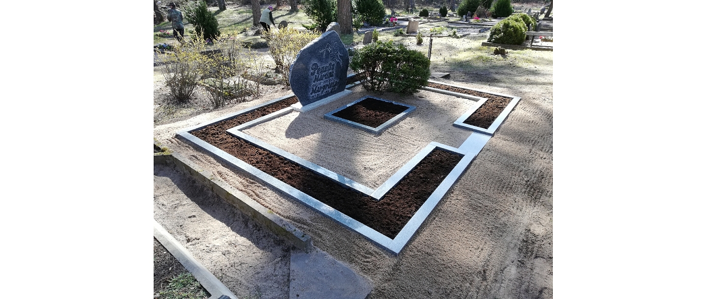 AA workshop, stone processing, tombstones