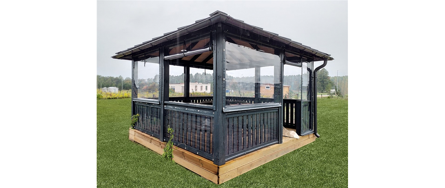 Film windows for a canopy
