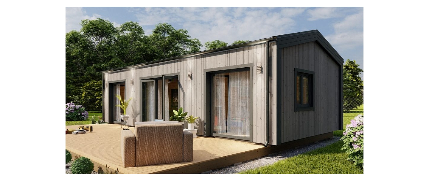 Milled log insulated residential house