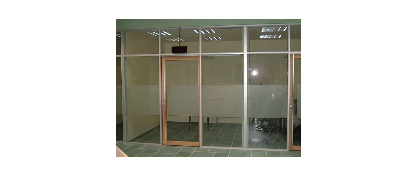 Glass partitions