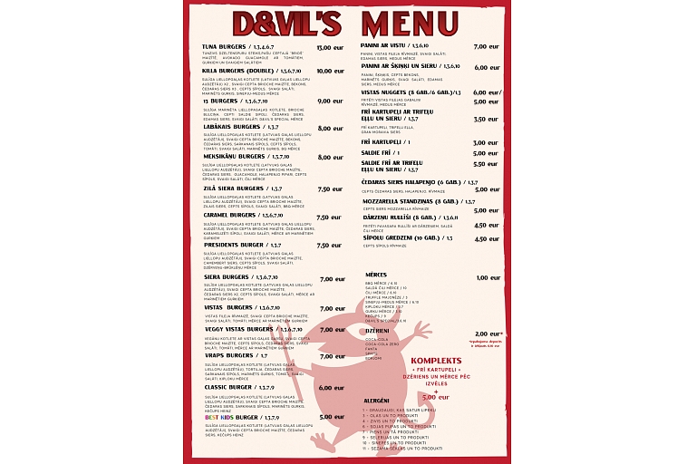 Our menu