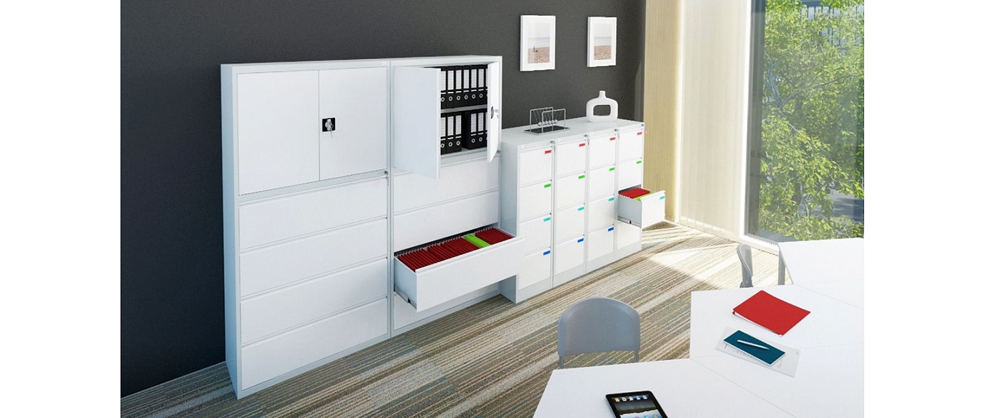 Metal cabinets for storing documents