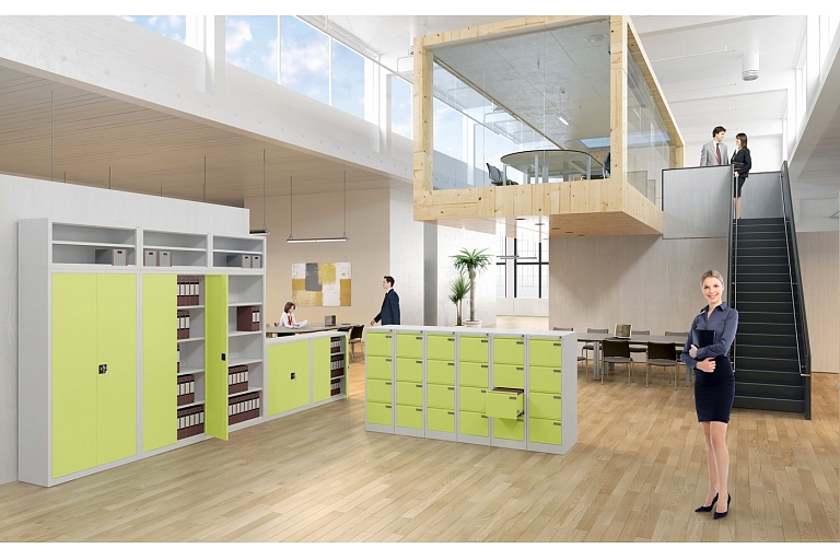 Metal file cabinets