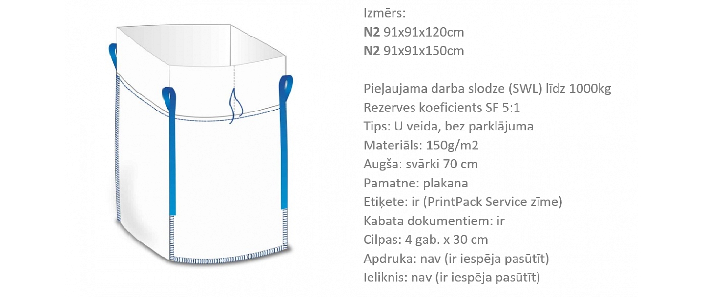 Iepakojuma maisi big bag
