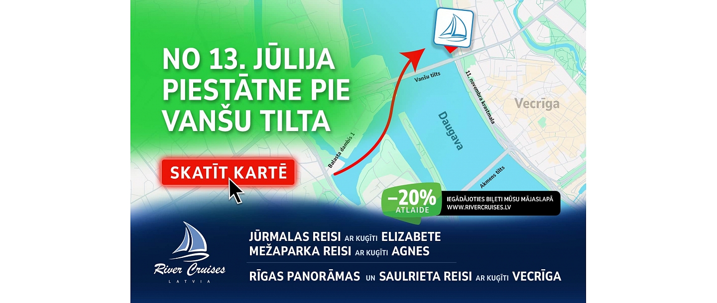 Vecrīga, recreational boat 11. novembra krastmala (pie Vanšu tilta), Rīga