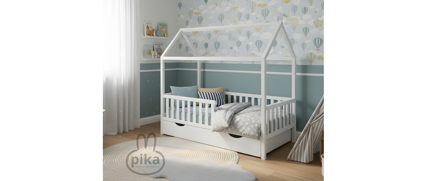 Home-style bed with drawer