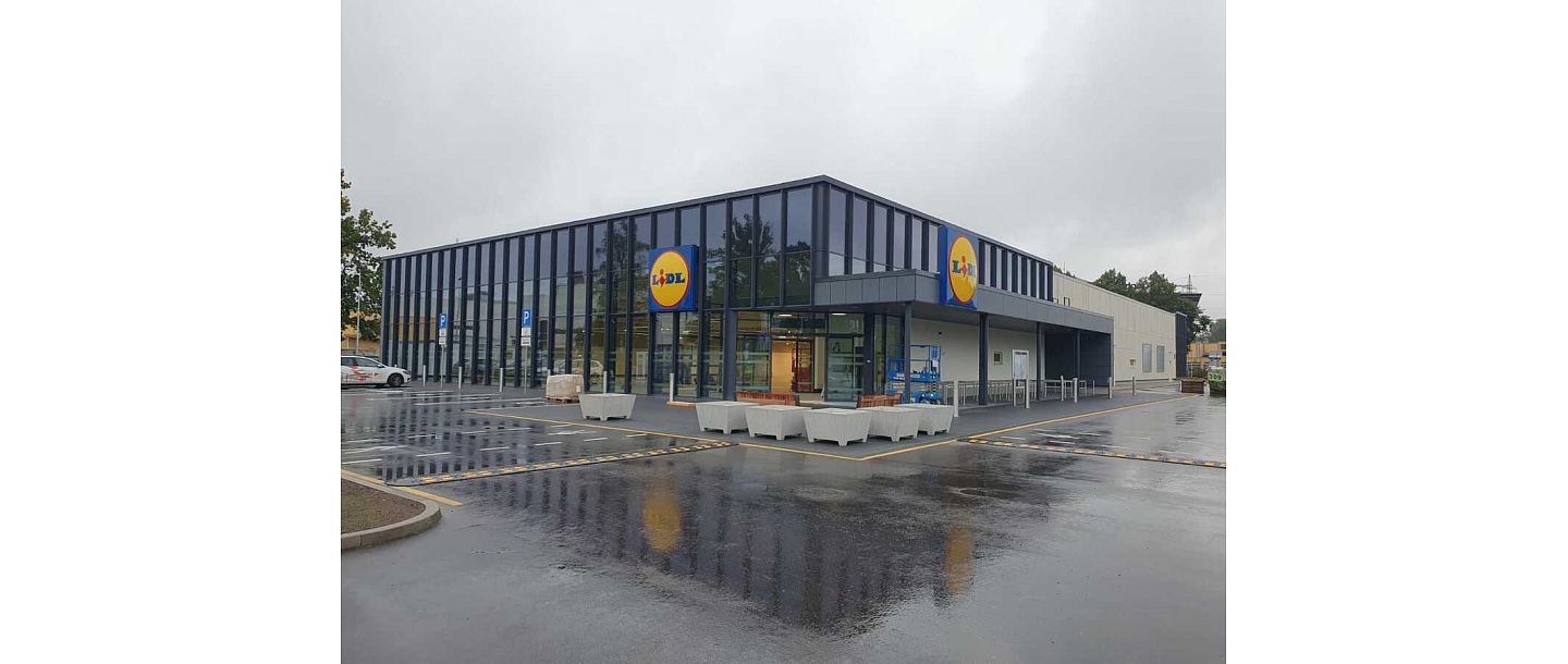 Строительство магазина LIDL на улице Ремтес