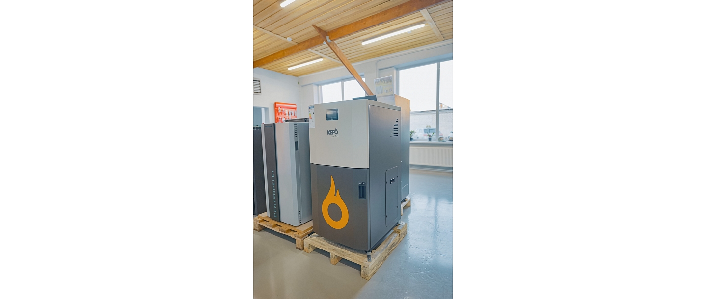 Pellet heating boilers