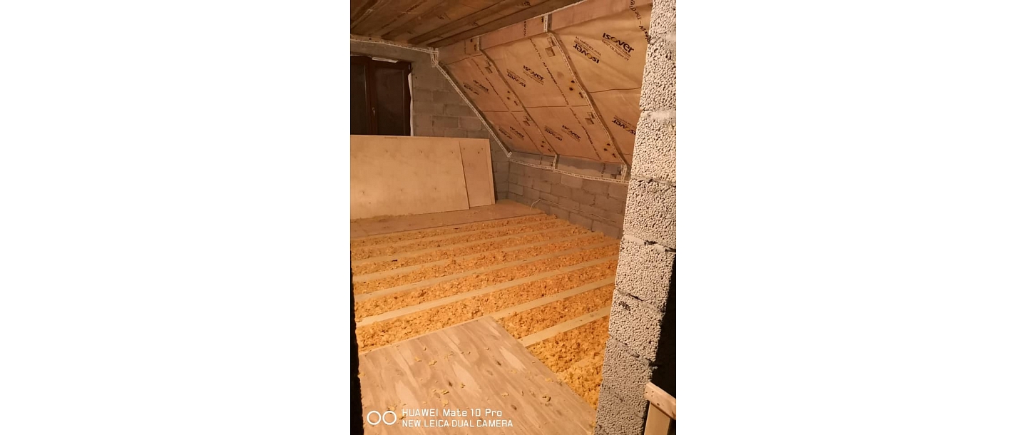 Cover insulation with Isover KV-041 mineral wool
