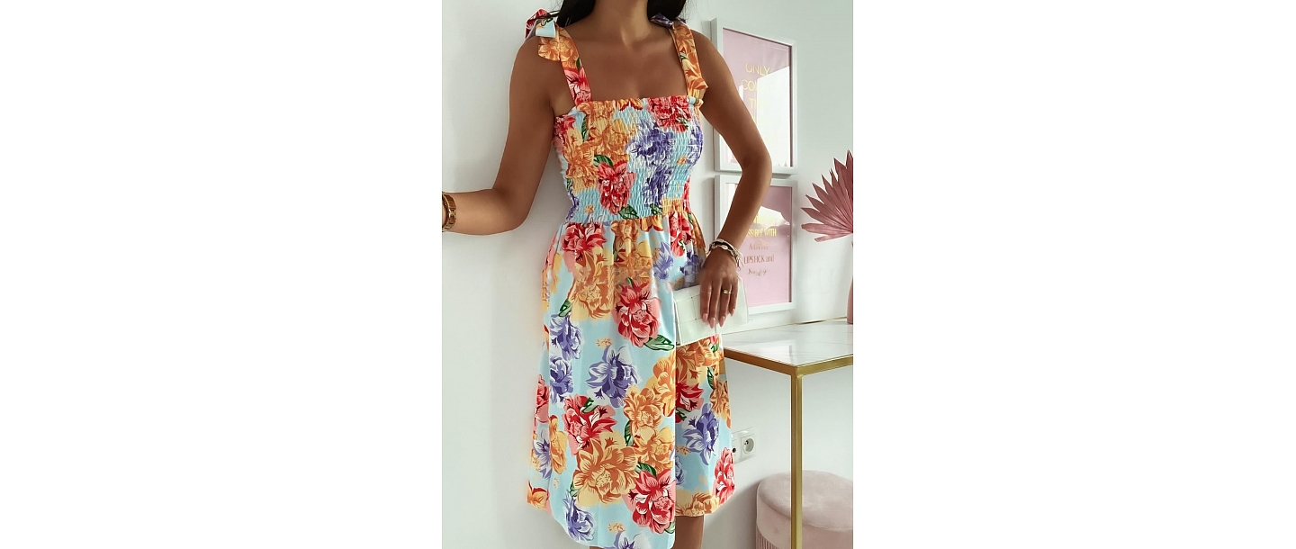 Floral summer dress.
