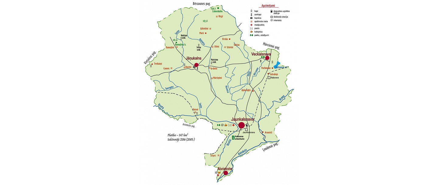 Kalsnava parish map