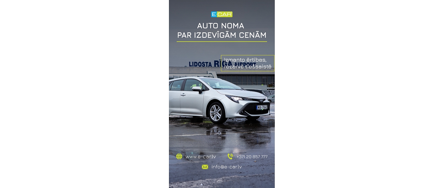 Automašīnu noma Rīgā pie lidostas