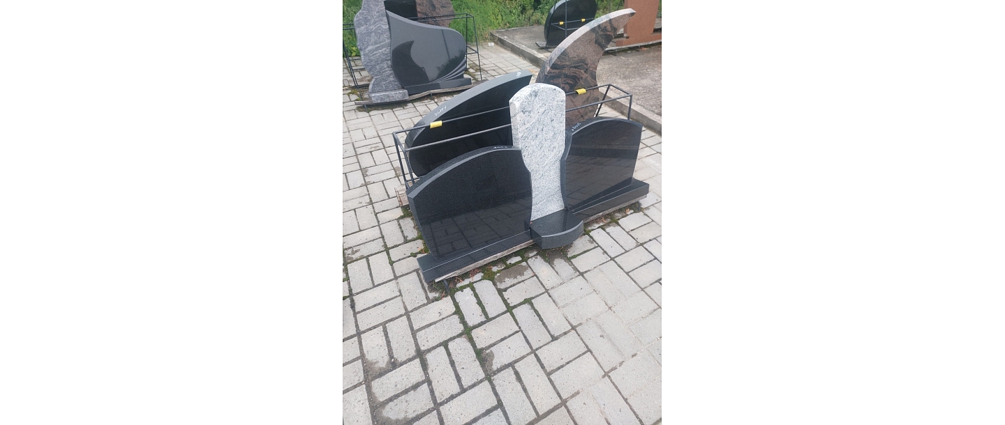 Individual gravestones with engraving