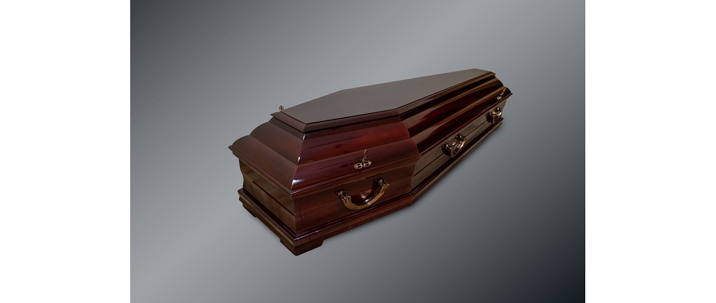 Silence VS – mahogany-toned coffin with an elegant design