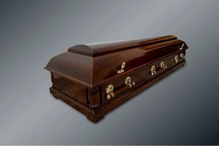 Silence VS – an elegant dark wood coffin with exquisite details