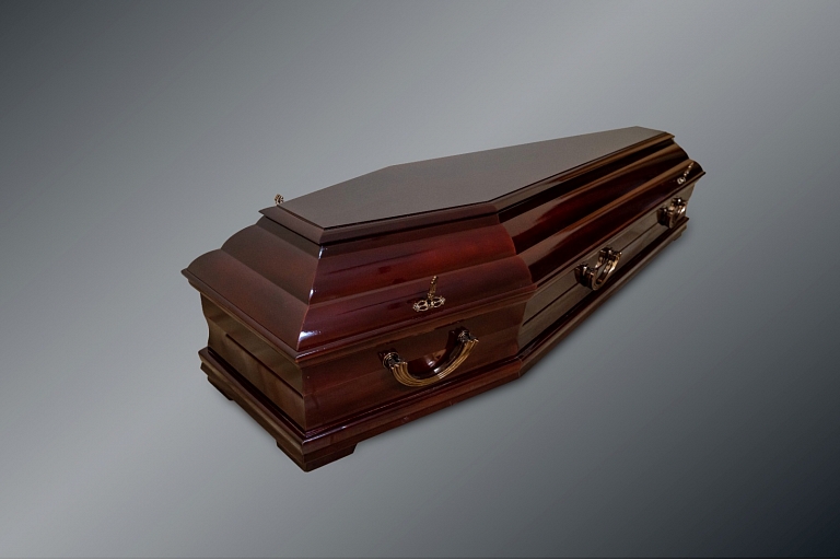 Silence VS – mahogany-toned coffin with an elegant design