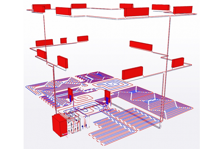 Designing a centralized heating system for a building