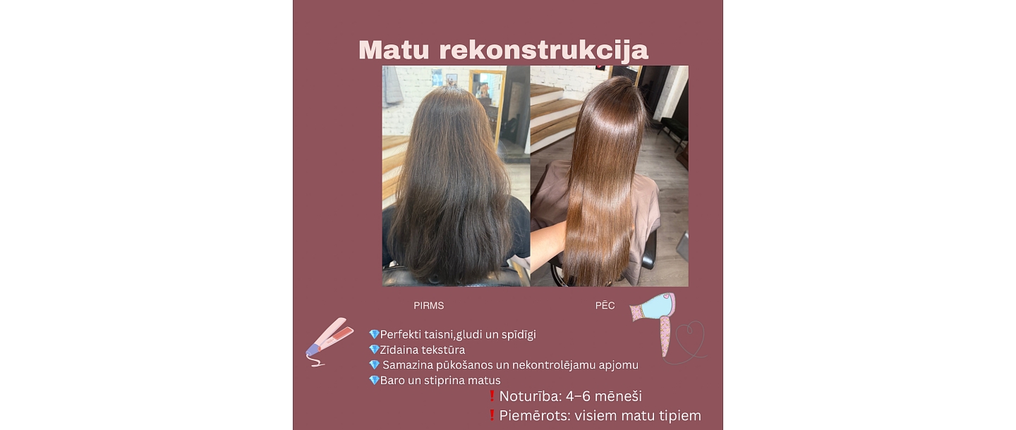 Cold Botox treatment for damaged and dry hair.