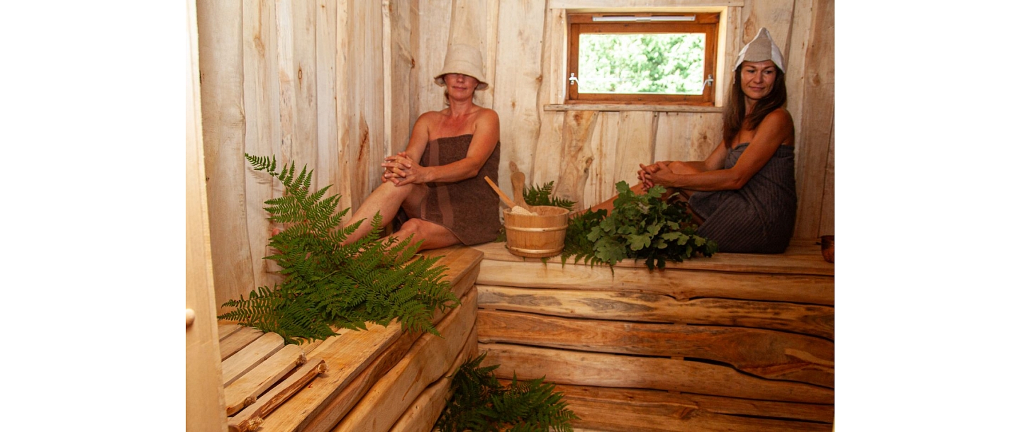 Sauna and hot tub in Zemgale