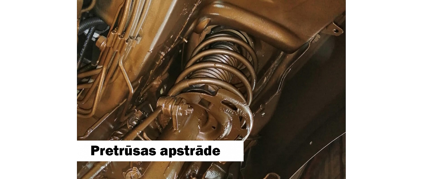 Pretrūsas apstrāde jūsu auto, izmantojot Mercasol tehnoloģiju, Kuldīgā, Latvijā.