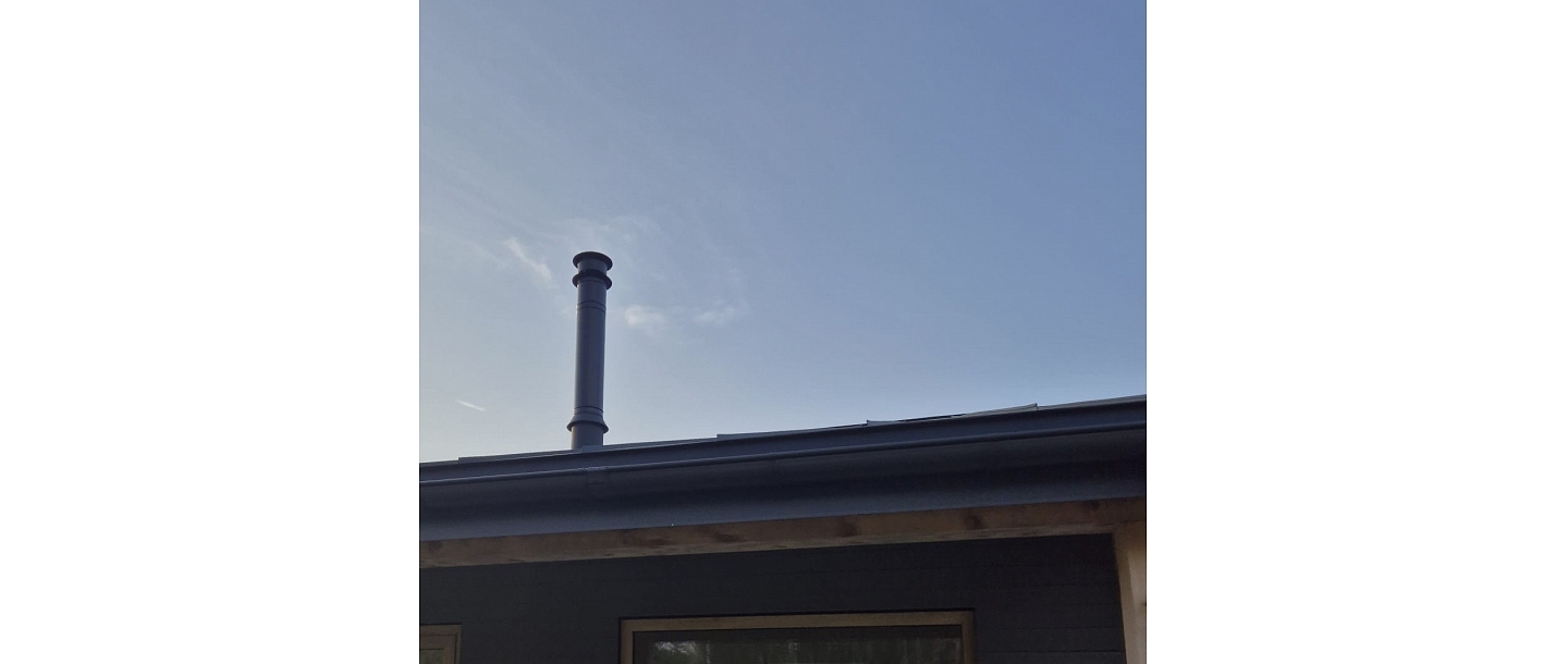 Chimney installation for a private house