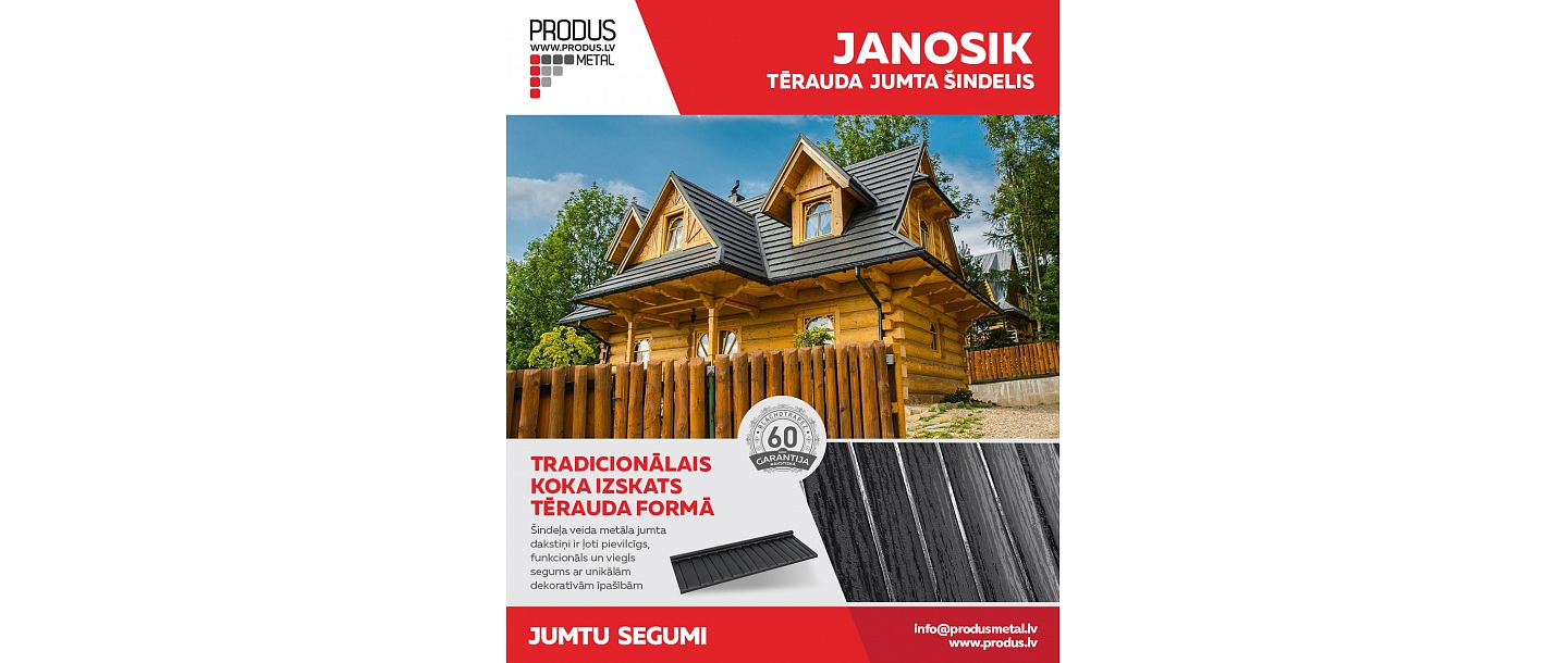 Tērauda jumta šindelis Janosik