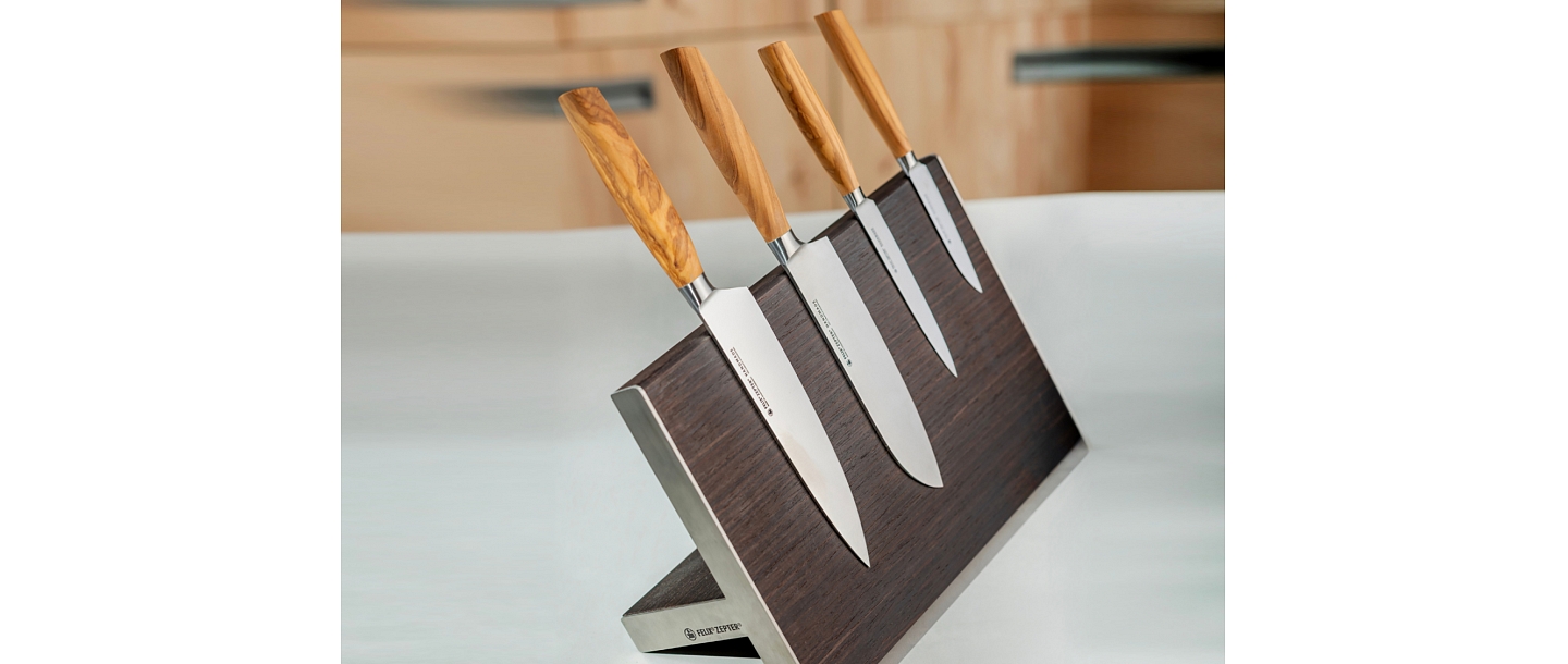 Professional knives with olive wood handles from Zepter - sharpness, which lasts a long time