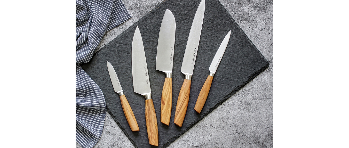 Professional knives with olive wood handles from Zepter - precision in every cut