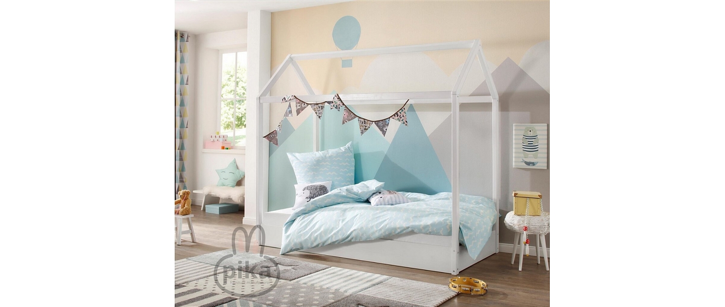 Home-style children&amp;#39;s bed, white