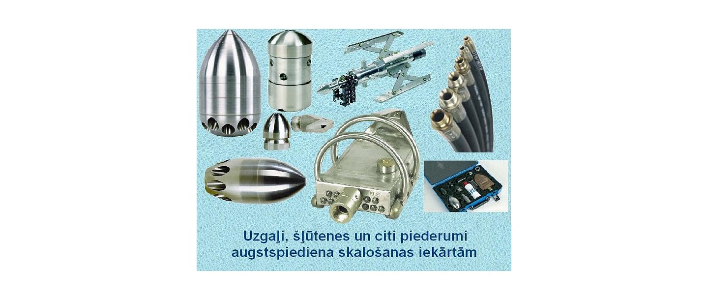 Augstspiediena skalošanas iekārtu piederumi