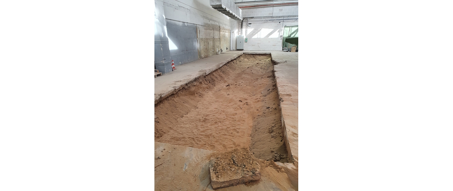 The foundations of a residential building