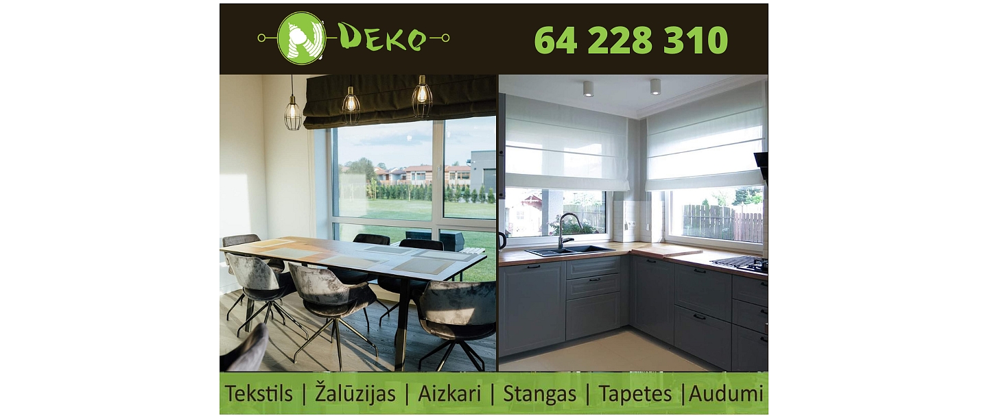 Roman blinds.