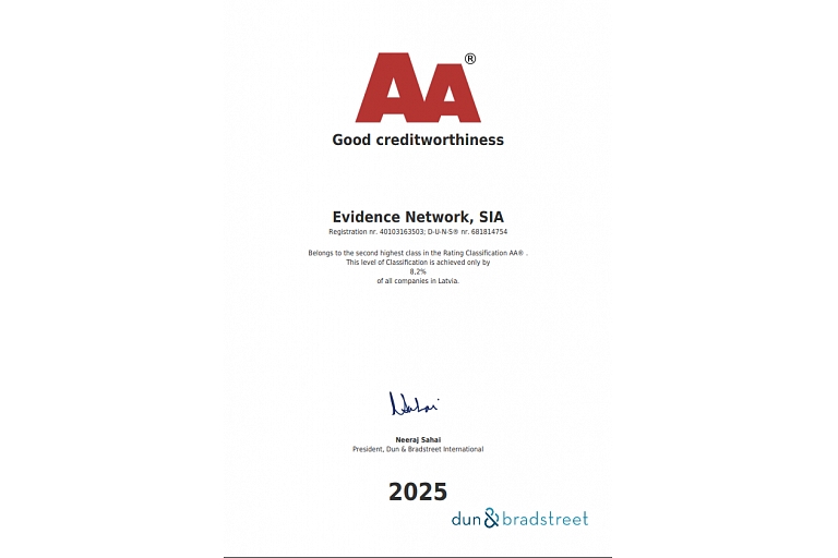 Creditworthiness certificate