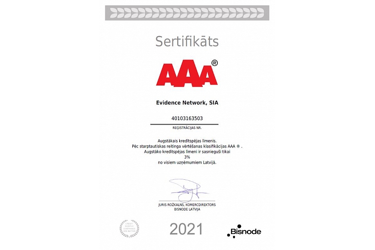 Creditworthiness certificate