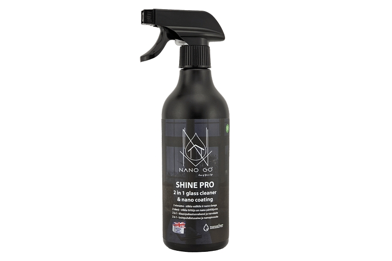 Nano-coated glass cleaner, which ensures longer cleanliness.