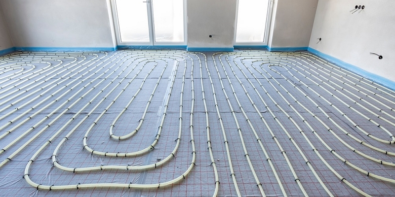 Heated floor installation