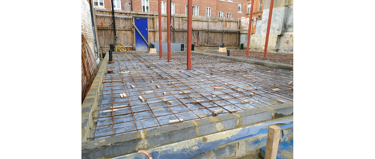 Concrete foundation preparation