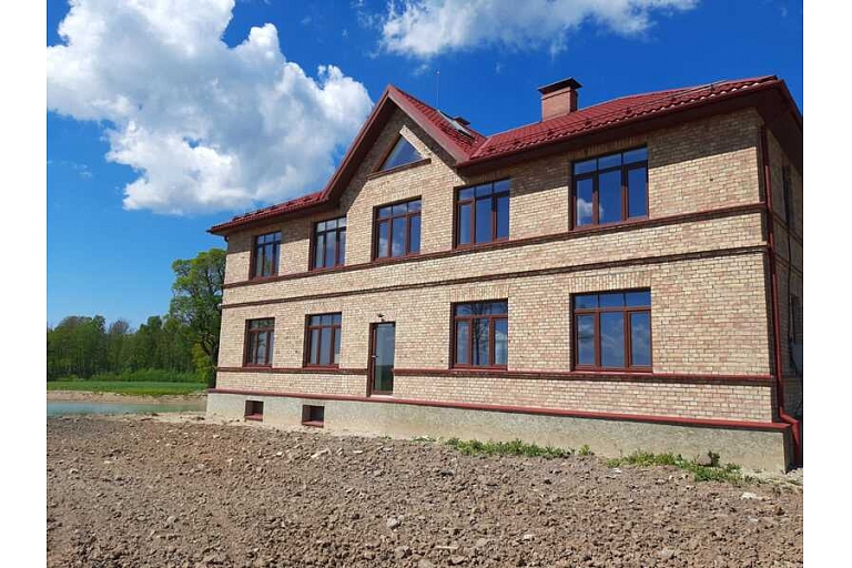 Renovated building facade