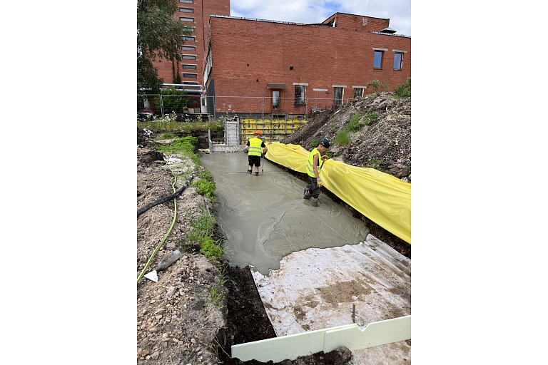 cellular concrete placement