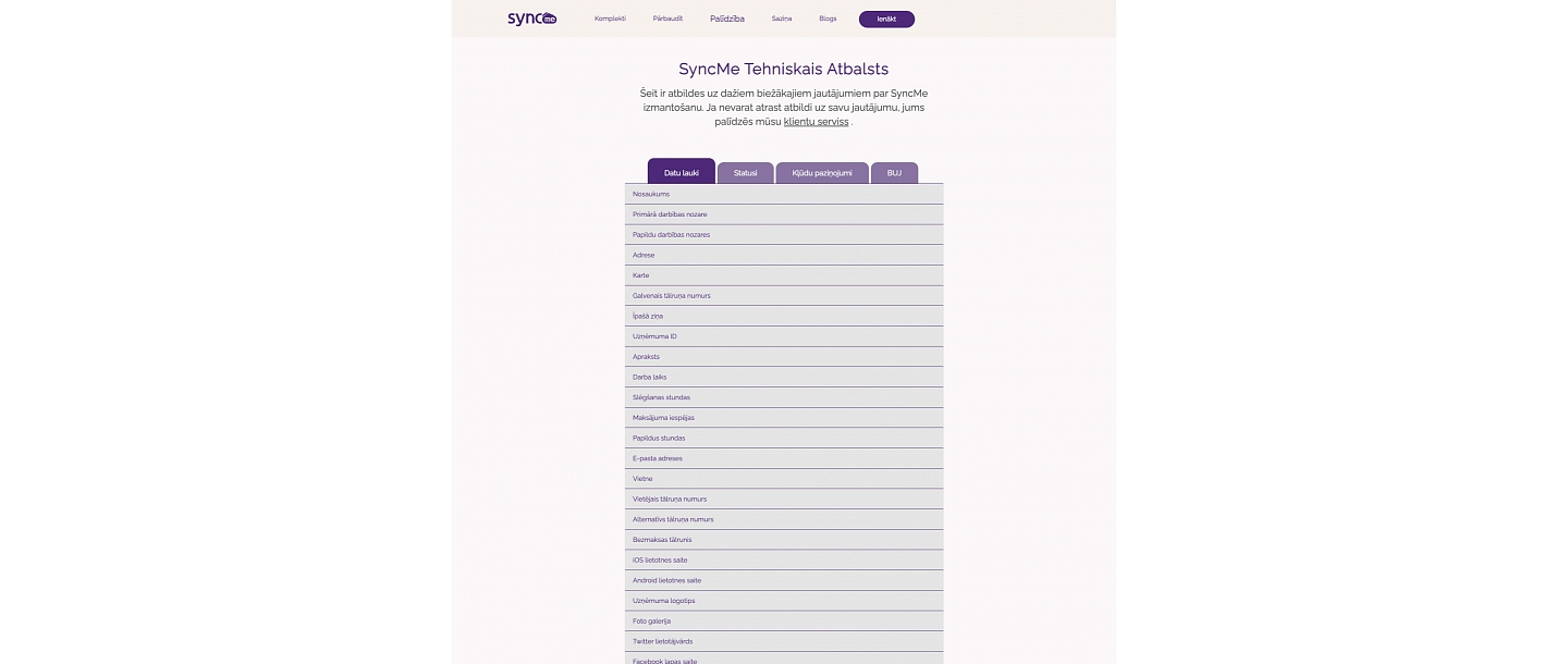 Техническая поддержка SyncMe